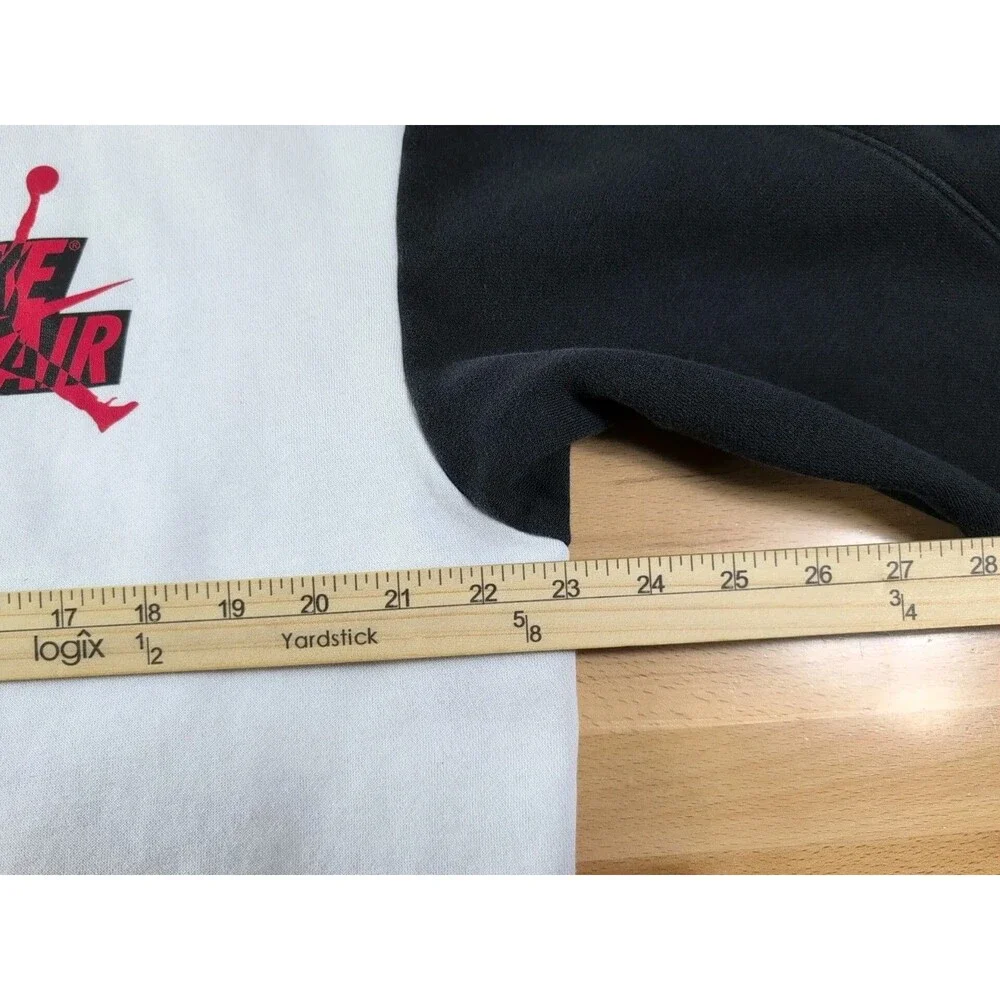 Nike Air Jordan Jumpman Crew Neck Sweatshirt White Black Men's Size Large